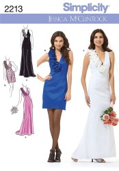 2213 SLEEVLSS DAY OR NIGHT EVE DRESS 2 LENGTHS PATTERN 4-12-20